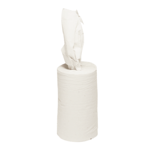 Poetsrol mini 120 mtr op rol 1 laags cellulose wit