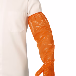 Veterinaire wegwerphandschoen LDPE 80 cm oranje