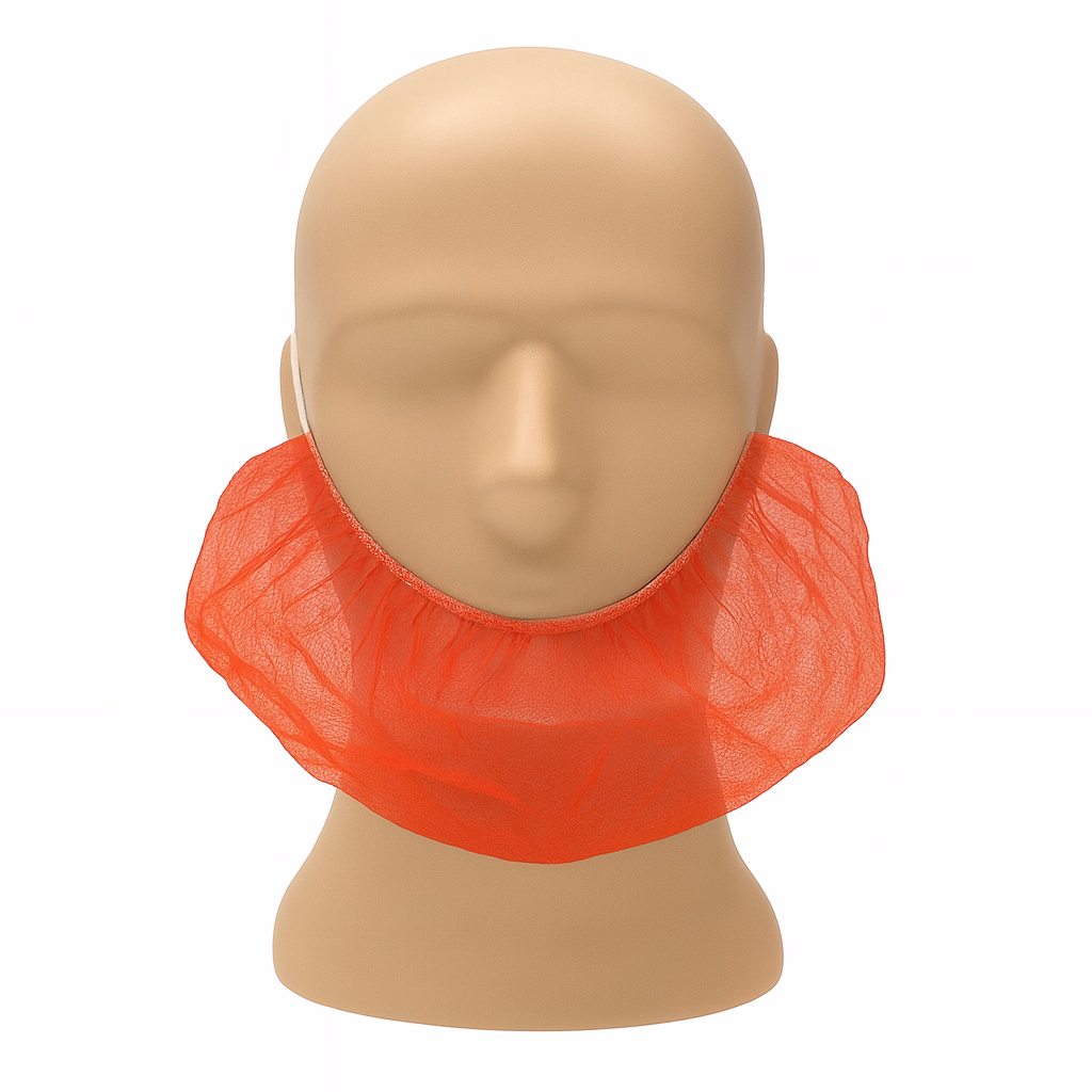 Baardmasker non-woven polypropyleen rood detecteerbaar