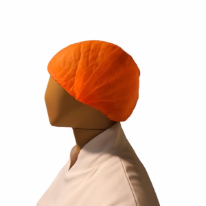Haarnet PP n-w wokkel 58 cm oranje