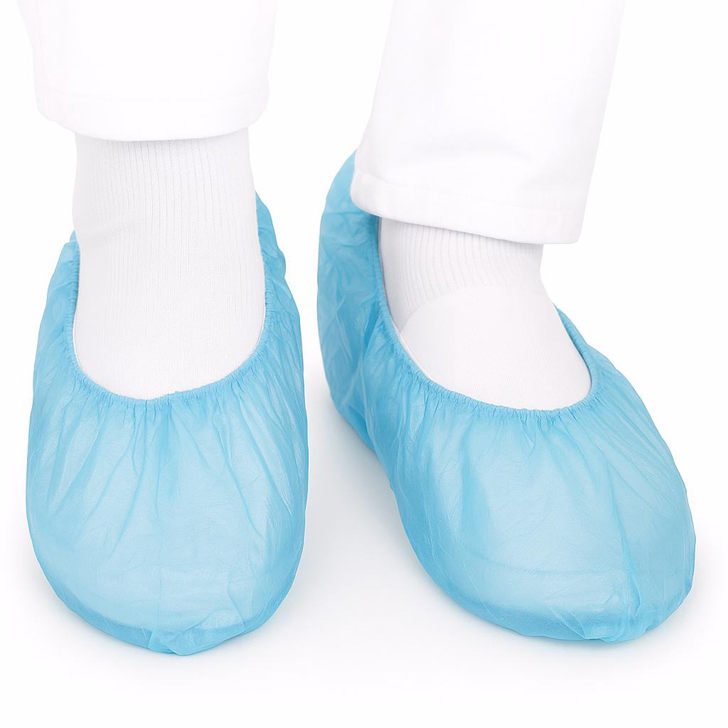 Overschoen PE 41×15 cm 40 micron blauw