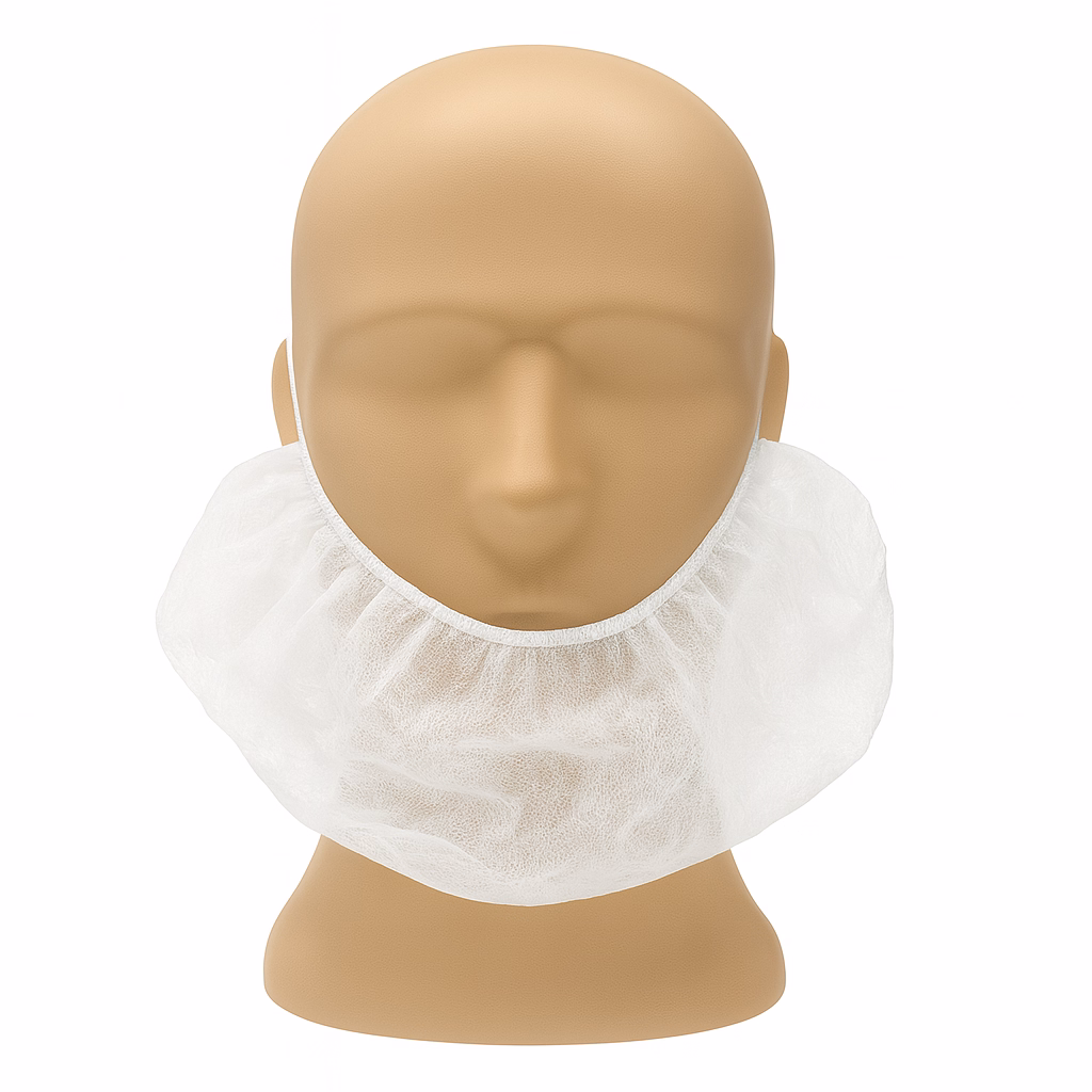 Baardmasker non-woven polypropyleen wit detecteerbaar