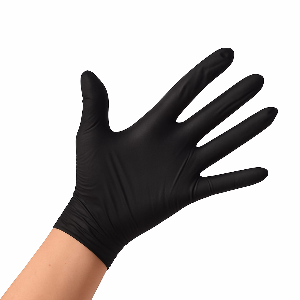 Zwarte nitril handschoen 2