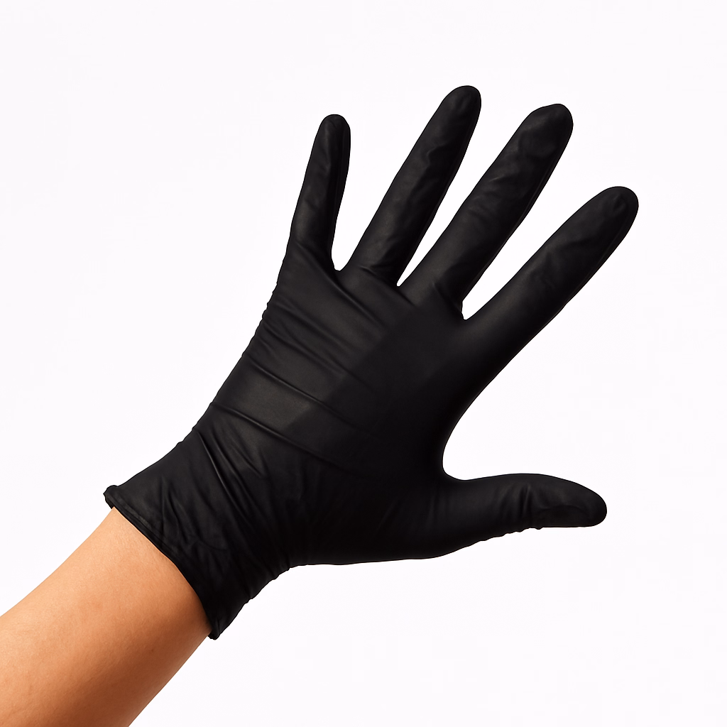 Zwarte nitril handschoen
