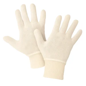 Onderhandschoen interlock katoen/ tricot ecru