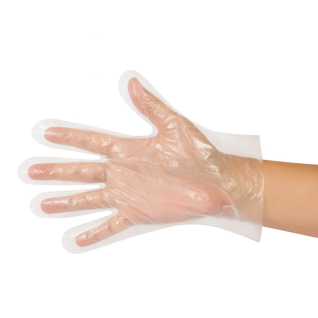 Hand in Transparante Wegwerphandschoen