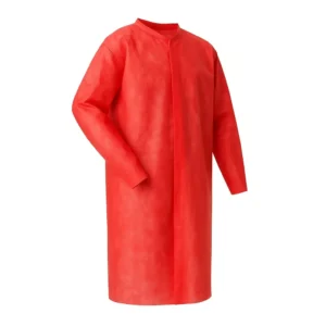 Bezoekersjas PP n-w klittenband rood 2xl