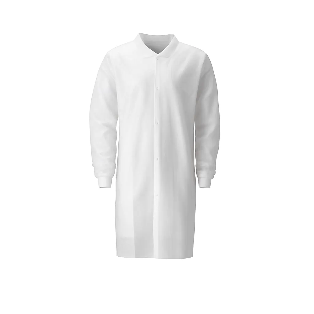 Bezoekersjas witte drukknop