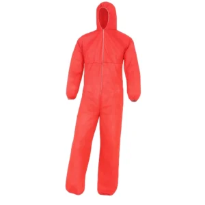 Overall PP n-w rood maat 2XL