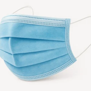 Mondmasker PP n-w 3 ply met elastiek blauw